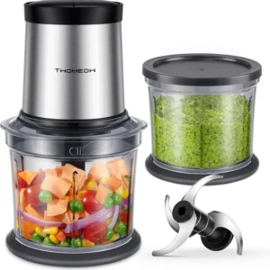 Electric 4-Cup Food Processor with Dual Bowls
