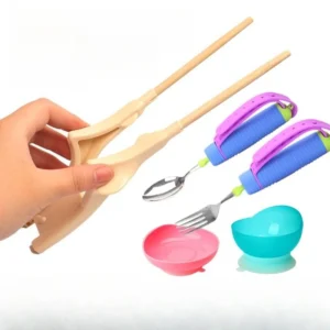 Hand Disability Rehabilitation Training Fork Spoon Bowl Plate Chopsticks