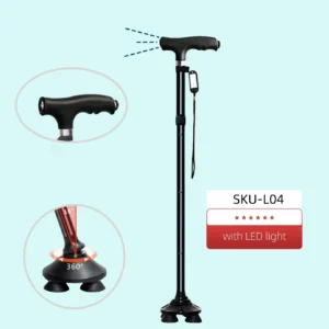 Aluminum Folding Cane with Light