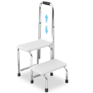 Adjustable Step Stool with Handle and Non Skid Platform