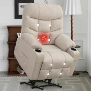 Power Lift Recliner Chair with Remote Control and Cup Holders