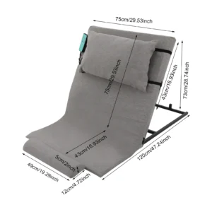 Electric Lifting Remote Control Backrest with Short Cushion and Headrest